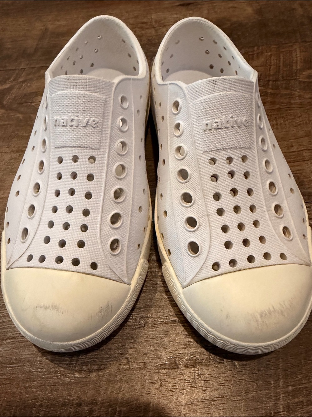 Native Jefferson Kids Slip-On Water Shoes White Size C10 - Picture 4 of 8